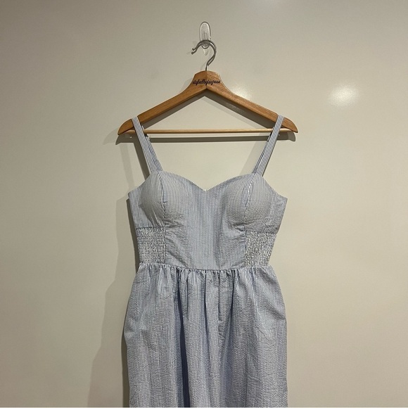 NWT Lilly Pulitzer Christine Blue Seersucker Mini Dress - Picture 8 of 12